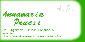 annamaria prucsi business card